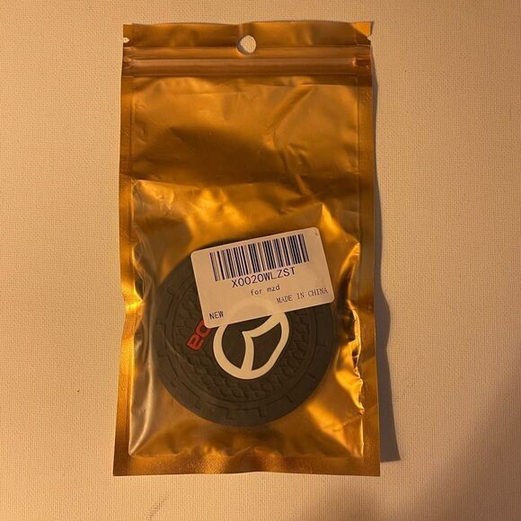 Mazda Car Cup Holder Coasters with Mazda logo set of 2 NWT - Picture 4 of 4